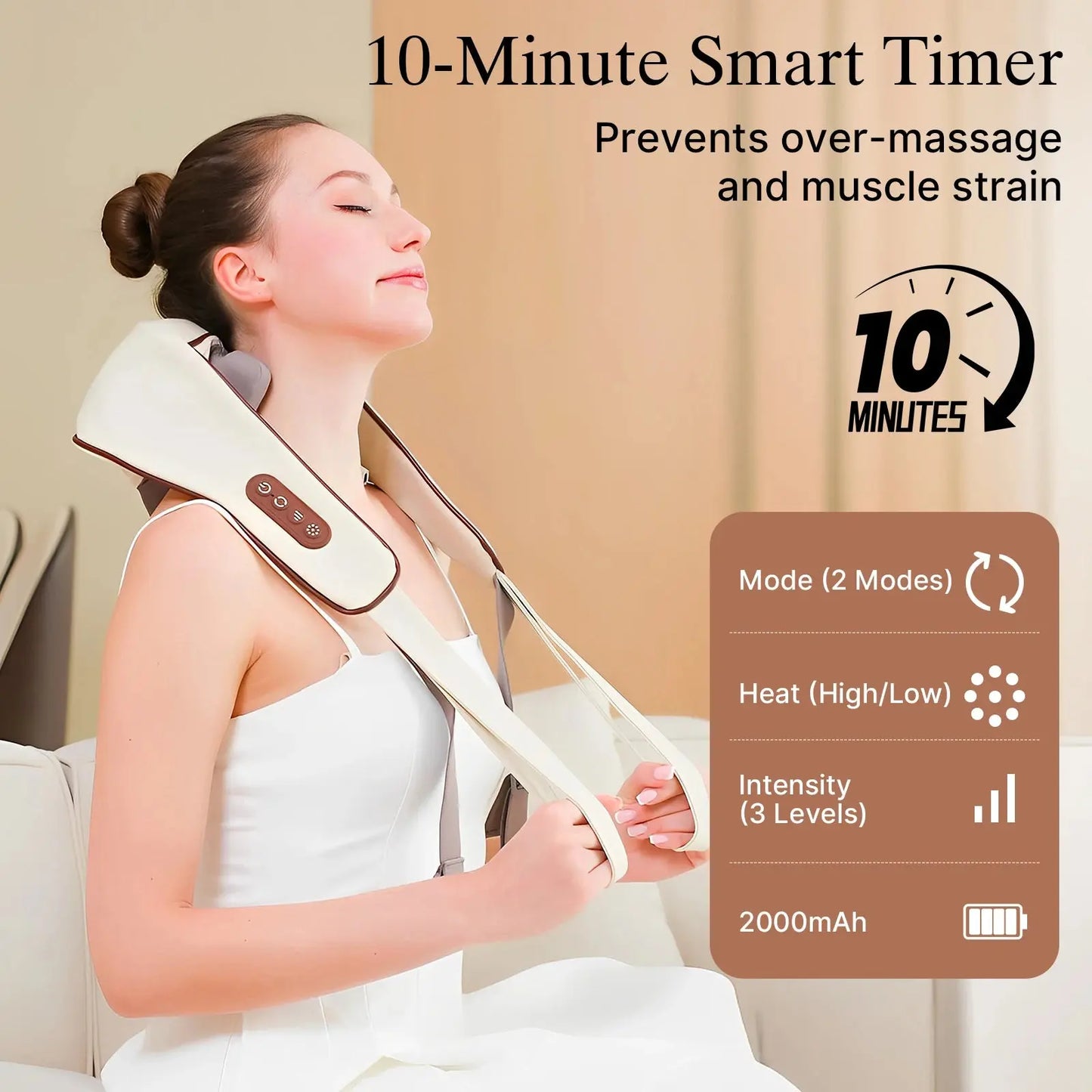 Neck   Massager white - Baadoo